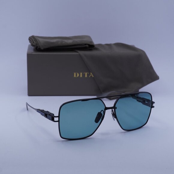 Dita GRAND-EMPERIK-DTS159-A-02 Aviator Sunglasses - Black & Silver/Turquoise - Picture 1 of 9